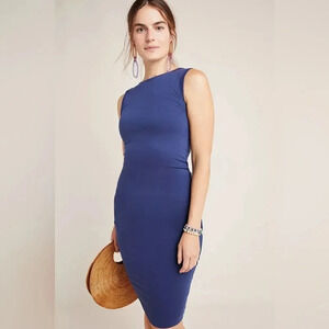 Anthropologie Carissa Sheath Dress Bishop + Young Blue Mini dress